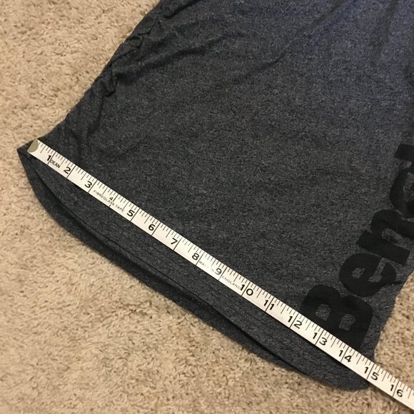 Bench Grey Heathered Ruched Side 100% Cotton Workout Tee - Picture 10 of 16